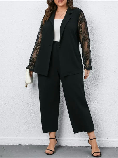 Tailleur maniche in pizzo